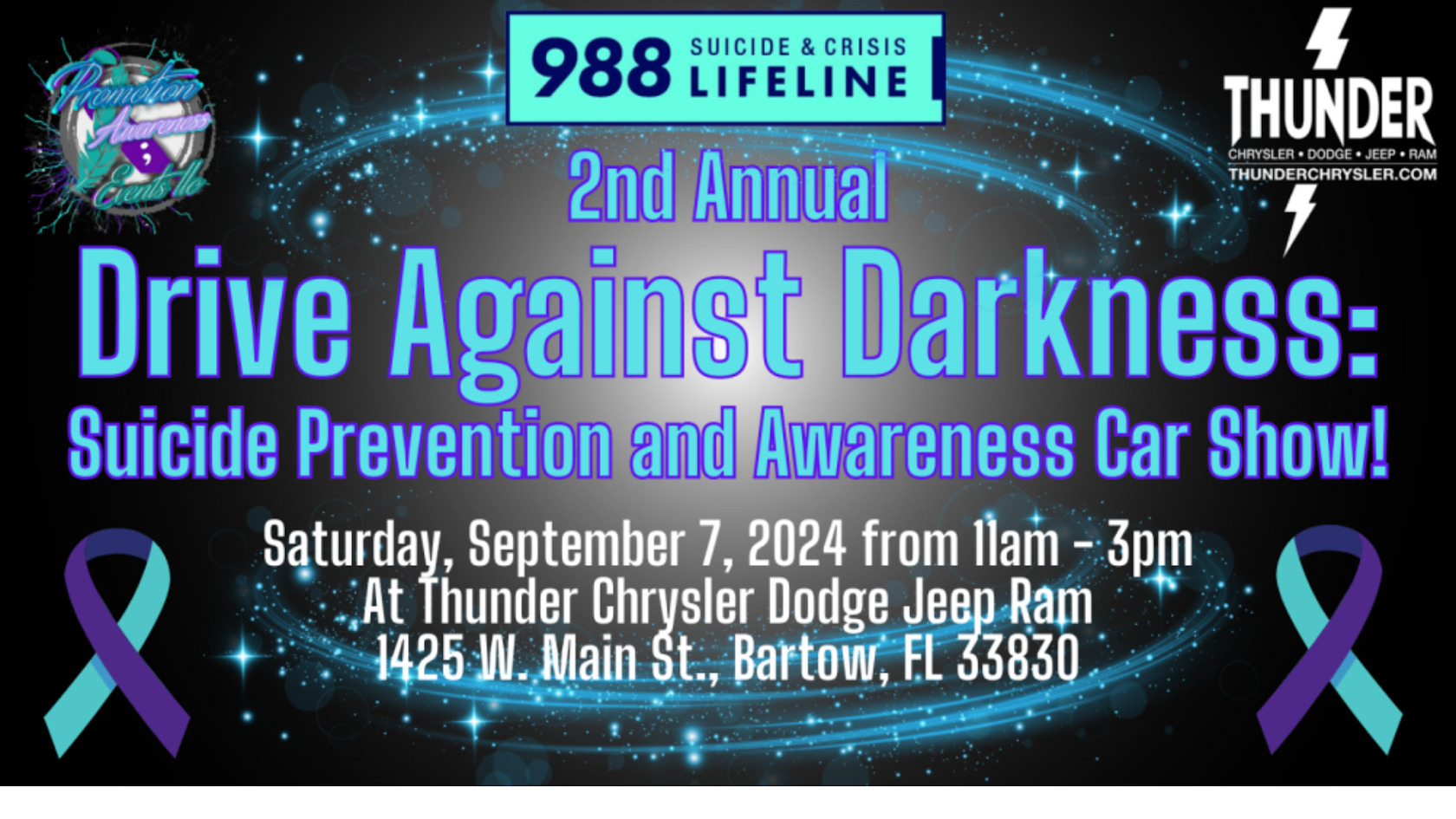 Drive Against Darkness: Suicide Prevention and Awareness Car Show!