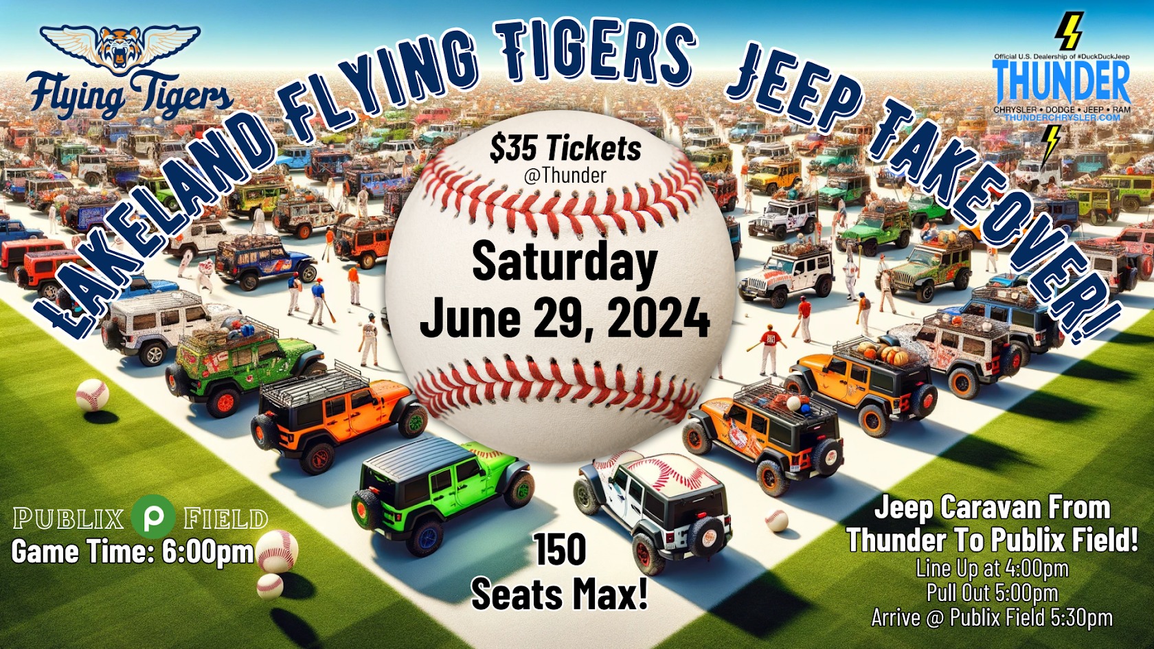 Lakeland Flying Tigers Jeep Take Over