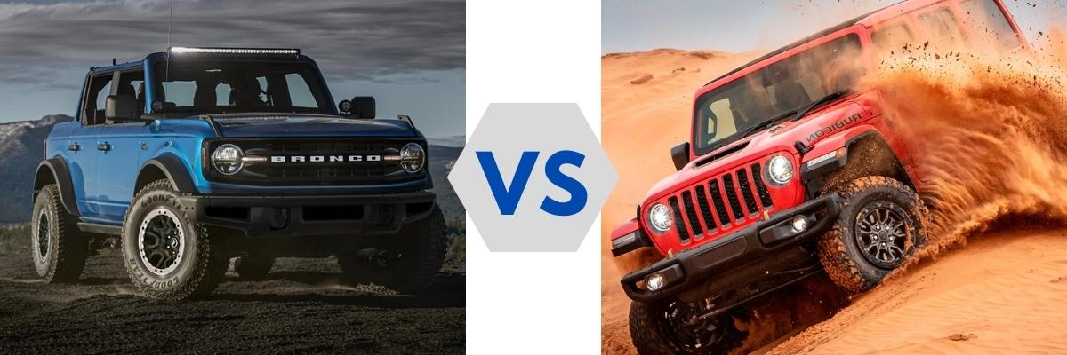 2022 Ford Bronco vs Jeep Wrangler