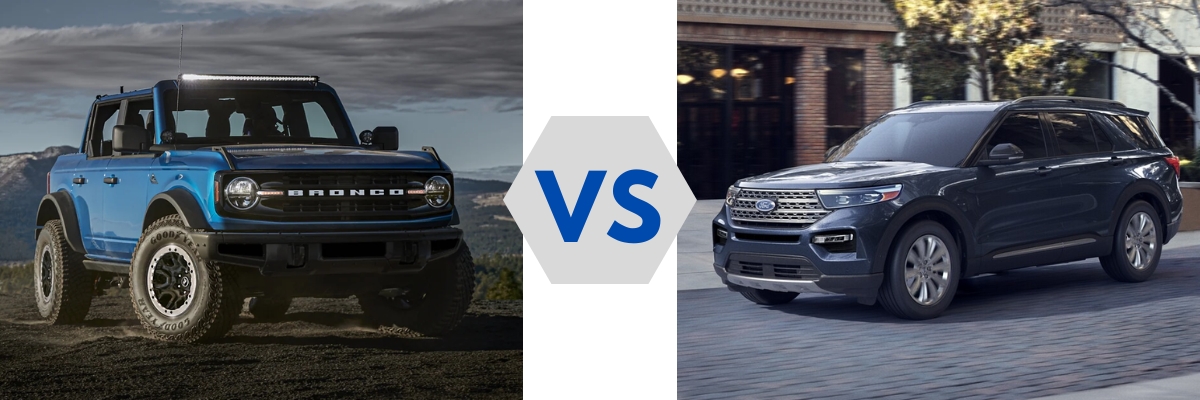 2022 Ford Bronco vs Ford Explorer